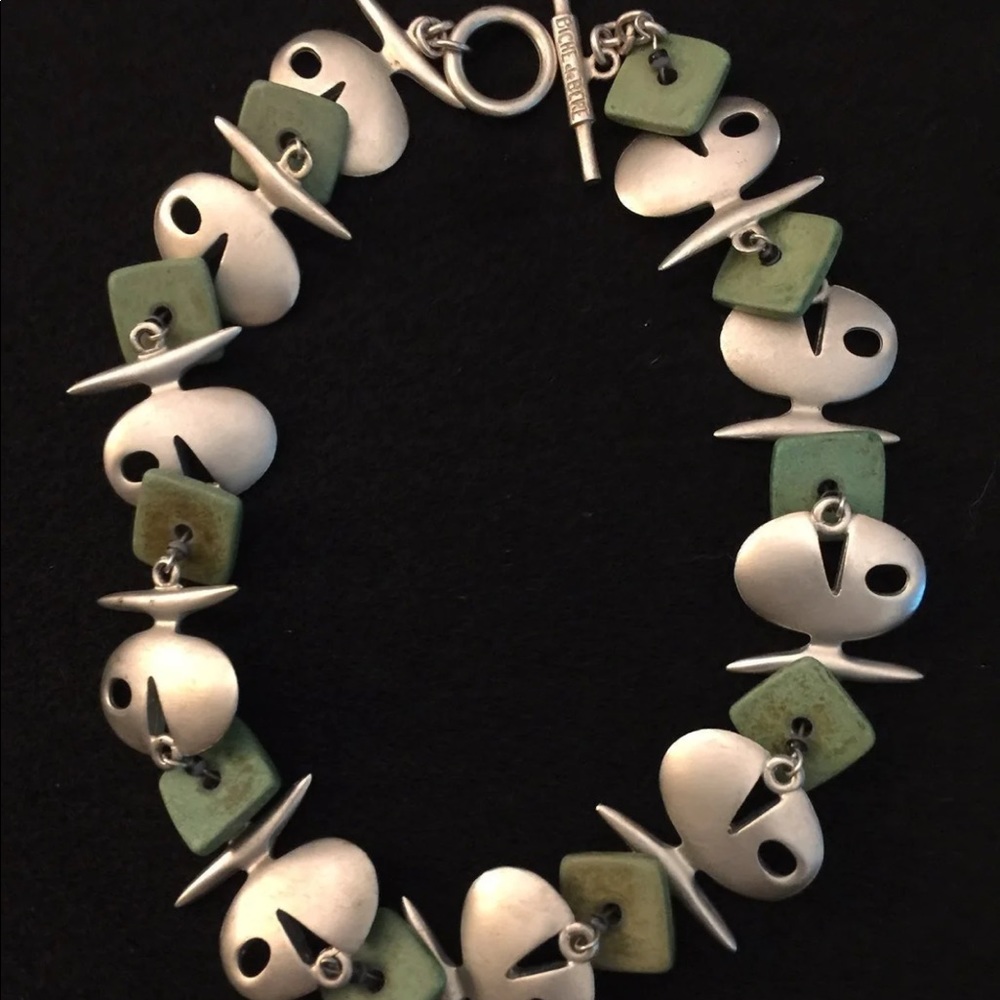 BICHE DE BERE PARIS Vintage Art Collar Statement Necklace 18”